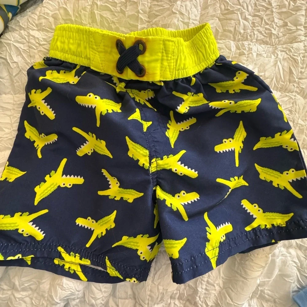 Batman and Alligator Themed Boys' Swim Shorts